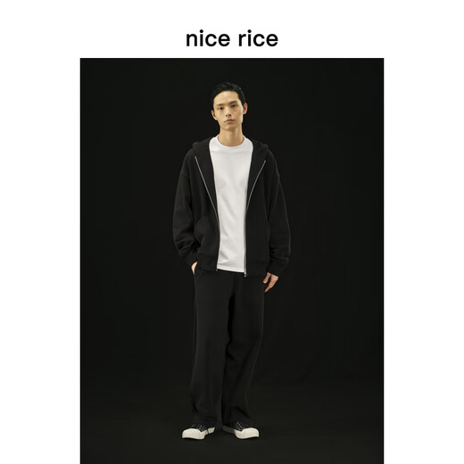 
nice rice good rice r. Series 500G cotton straight casual sleeves [same style in the mall] NCQ12027 black (500g) M