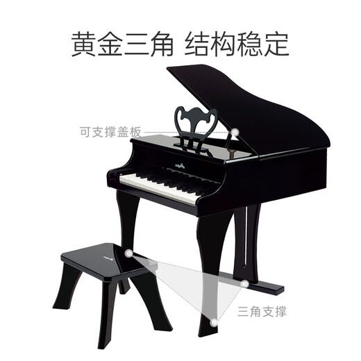 Hape (Deutschland) Musik Aufklärung Spielzeugkunst Training Einführung in 30 Schlüssel Klavier Elegant Black Boy and Girl Geschenk E0320