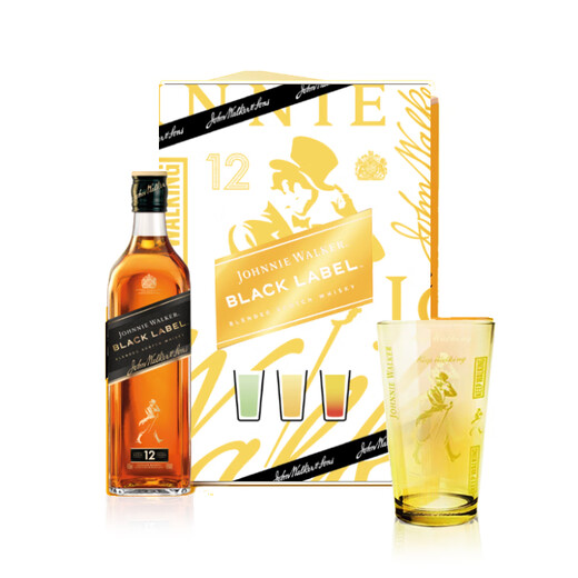 
Johnnie Walker (JOHNNIE WALKER) Wine 12-year black square black brand free and hi-stick gift box 500ml Scottish blended whiskey