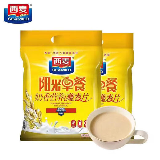 Simai Sunshine Breakfast Milk Flavor Nutritious Oatmeal 700g ready-to-eat sweetened milk no-cook independent small packaging 700g Sunshine Breakfast Milk Flavor*2 bags 700g bag