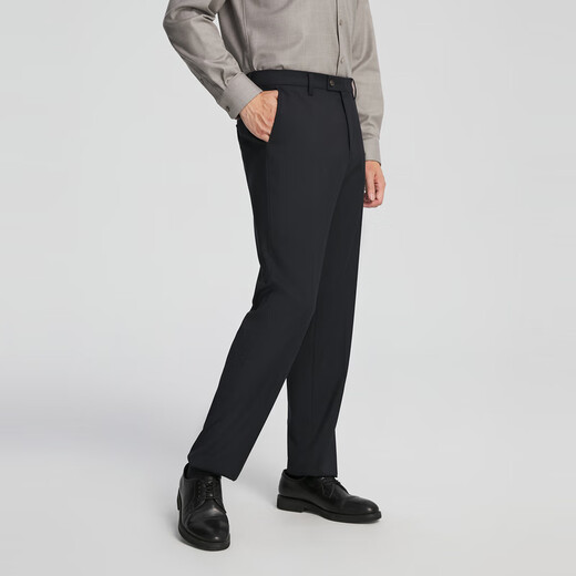 YOUNGOR trousers men's autumn and winter young men's trousers wool blended fabric formal trousers mall same style Navy YCXW315625FWA 34 175/84A