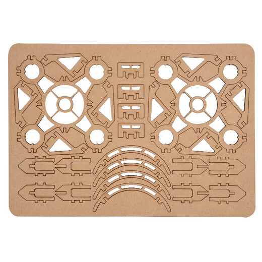 JPHZNBOIMG Aus Holz zusammengebauter DIY-Quadcopter für Schule, Wissenschaft und Bildung, kleine Produktion, ferngesteuerte fliegende Drohne, Luftfahrtmodell B, Holzkörper