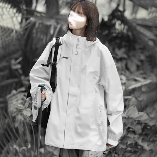 李宁风衣外套2024健身系列秋季男款休闲防风连帽运动服防泼水百搭上衣 黑色 AFDT753-1 L