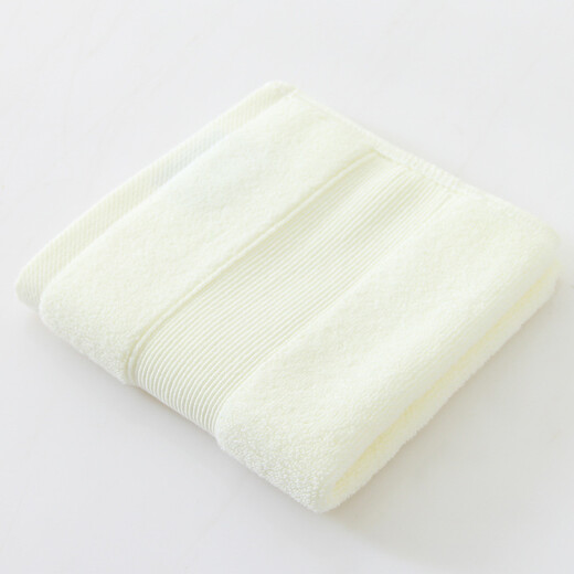 Full strength wide satin thickened imported and exported pure cotton towels custom logo solid color absorbent towels face towels high-end hotel towels can be customized white towels 160g (75*35)
