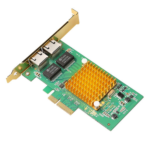魔羯（MOGE）台式机PCIEx4服务器网卡两口 双口网卡Intel I350T2千兆网卡视觉工业相机网卡 MC2251