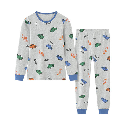 Sous-vêtements pour enfants à haricots rouges ensembles de coton pur et de vêtements d'automne pour enfants d'âge moyen et de pantalon long pantalon chaud m1049 chanvre 160