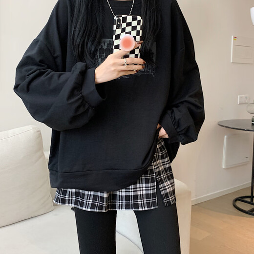 CAVIEZEL butt curtain women's autumn and winter new bottoming artifact to cover the crotch plaid small butt curtain hem to wear with female students to cover the buttocks plaid model one size fits all recommended 80-160 Jin Jin is equal to 0.5 kg