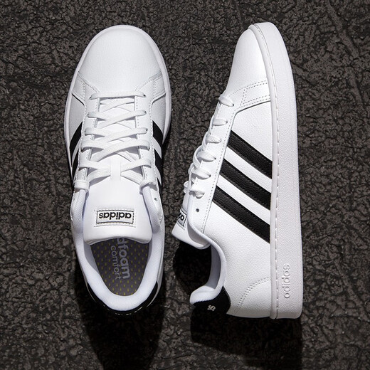 阿迪达斯 （adidas）男鞋 24夏季时尚经典男子休闲鞋帆布鞋耐磨透气小白鞋运动鞋 AW3889/白色帆布鞋 42