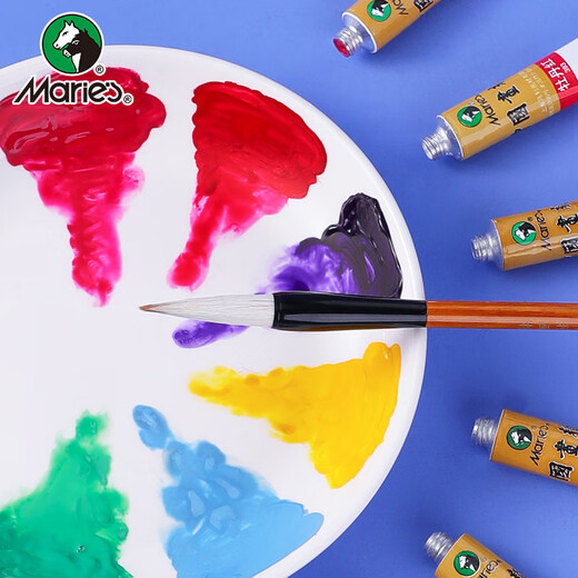 Marie s Chinese painting paint box 12 colors 5ml ink painting landscape painting beginner set art painting Chinese painting set 1301 sketch marker painting