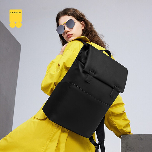 Horizon Nr. 8 (Level8) Unbegrenzter Rucksack Computertasche, modischer und lässiger Laptop -Rucksack, 15,6 Zoll, Schultasche für Männer und Frauen, Rucksack, Xuanying Black