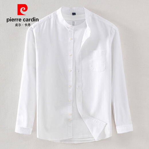 Pier Cardin [Luz de alta gama Luxury] Camisa de cuello de algodón de algodón de otoño Autumn