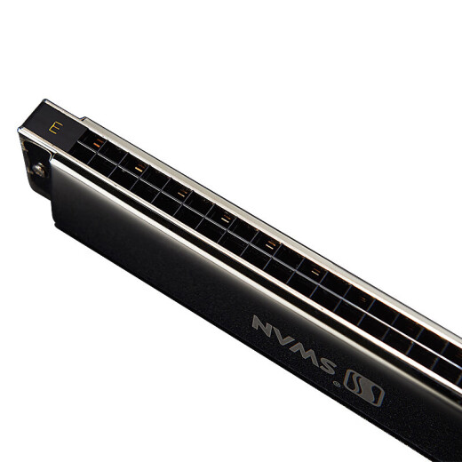 Swan Harmonica 24 Löcher Erwachsene Kinder Schüler Anfänger männliche und weibliche Branche spielen orale Organinstrumente hell Schwarz [Selbststudiengeschenkpaket + Video-Tutorial] Standardfarbe