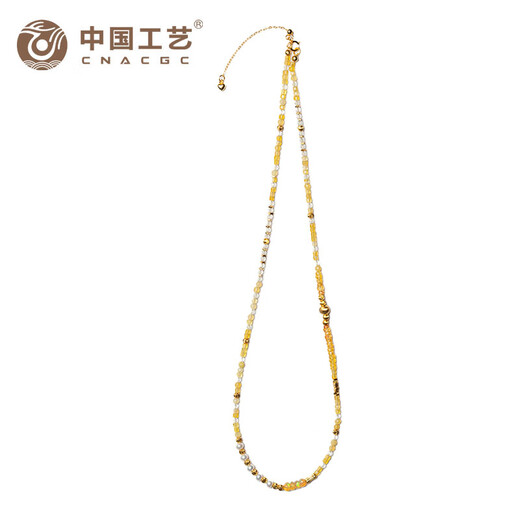 Chinese Craftsmanship Falling Leaves Autumn Charm Original Time Season Colorful Necklace Natural Gem Beads Explosive Necklace Falling Leaves Autumn Charm