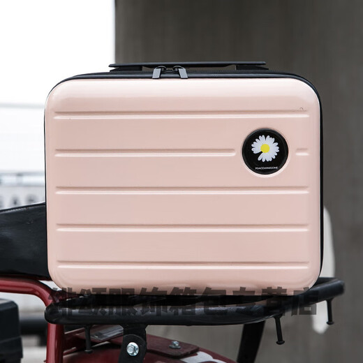 Qianlianzi children's suitcase girls cosmetic storage toiletries bag travel 16-inch makeup box suitcase small black 16-inch