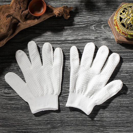 Maimi Devin nano gloves for playing with bead strings, special gloves with pulp, polished walnut, star and moon, Bodhi leaflet and red sandalwood gloves, thickened white 10-pack, pineapple pattern nano gloves