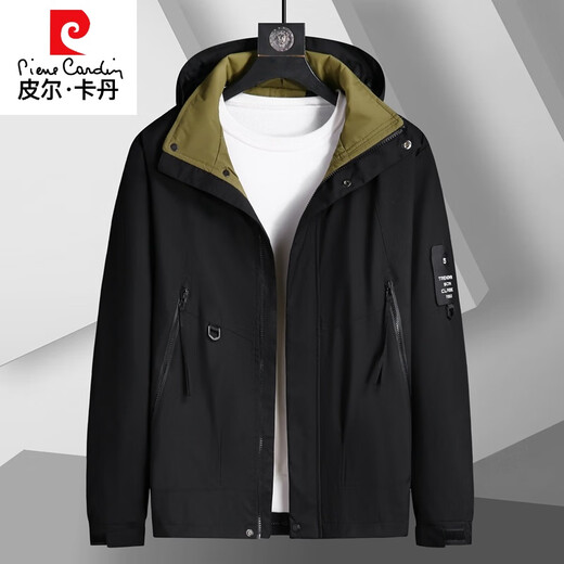 Pierre Cardin (Pierre Cardin) plus Fett und vergrößertes Ladungspop für Herren Spring und Herbst-Dünnjacke Fett Mann Großgröße Lose Outdoor Sports Mountaineering und winddichte KBS-9909 Hellgelb 7xl empfohlen 260-280jin [Jin gleich 0,5 kg]