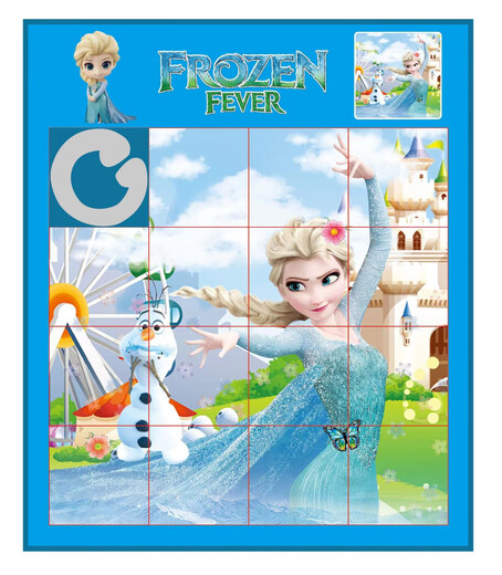 
Cute home cartoon non-magnetic sliding mobile puzzle 16 grid nostalgic digital magic board children's toys anime Huarongdao gift red dingdang