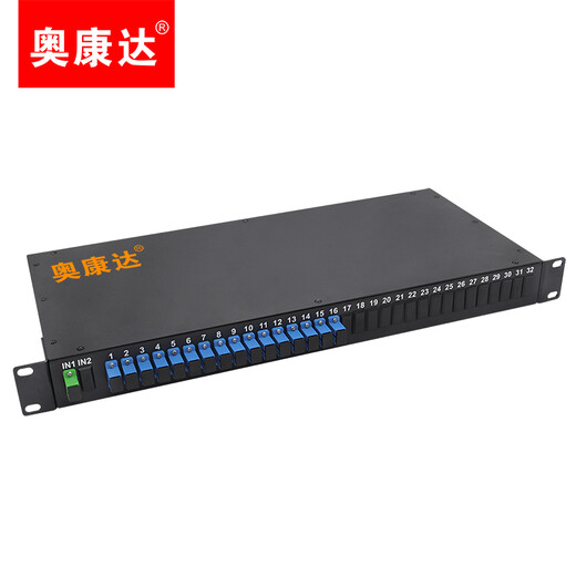 奥康达 电信级SC一分八光纤分光器机架式光分路器可固定分路器LC1分2/4/8/16/32/64 12174 机架式1分16千兆多模SC/UPC