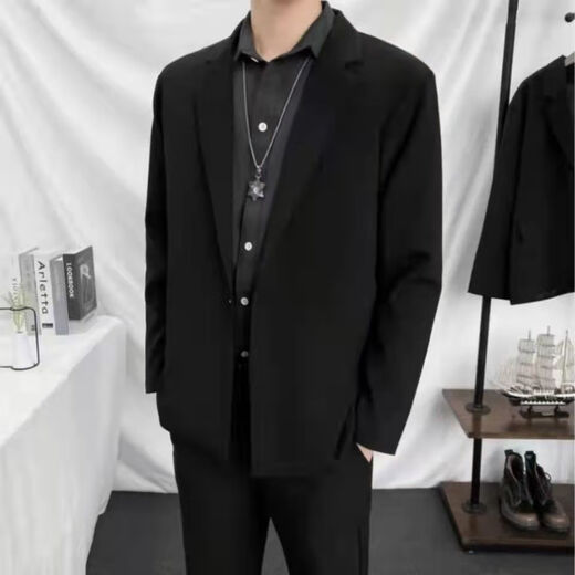 Peintures: British Yuppie Men's Clothing Automne and Winter Black Suit Trendy Men's's Suit Spring and Automne New Men's Veste Business Formal Wear Using Loose Handsome Veste Set Automne Automne Men's Three Set's Men's Tree It