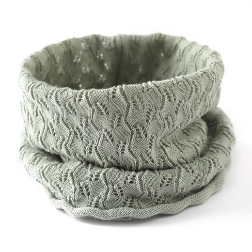 Men's summer scarf neck thin summer air-conditioned room cold protection neck scarf women's cotton sun protection pullover knitted versatile fog blue