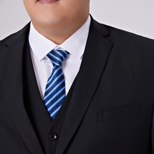 
Xichen plus fat plus size suit jacket casual men's loose business suits look slim and large size fat man suit suit suit black single 5XL (210-225Jin[Jin equals 0.5 kg])