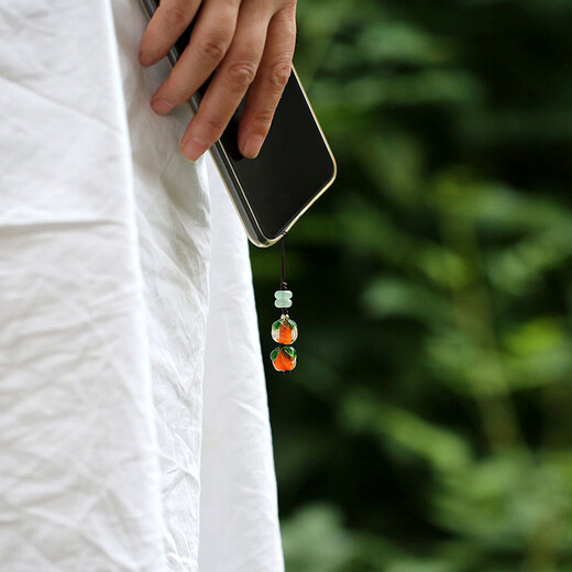 Jiangming mobile phone lanyard mobile phone rope pendant Apple pro2 lanyard men's and women's mobile phone chain short detachable ring buckle U disk key chain multi-functional pendant Shishi Ruyi Shishi Ruyi