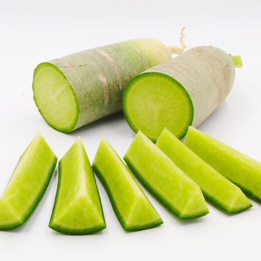 Jingdida Shandong Weifang radish net weight 4.5Jin Jin is equal to 0.5kg. Single fruit starts from 250g. Green radish Weixian radish is sent directly from the source.