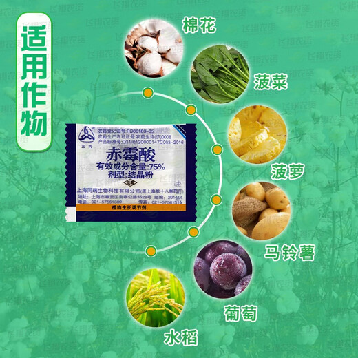 Sanliu 75% gibberellic acid Shanghai Tongrui gibberellin 920 seed soaking, germination, seedlings and agricultural materials plant growth regulator 100g (1g*100 bags)