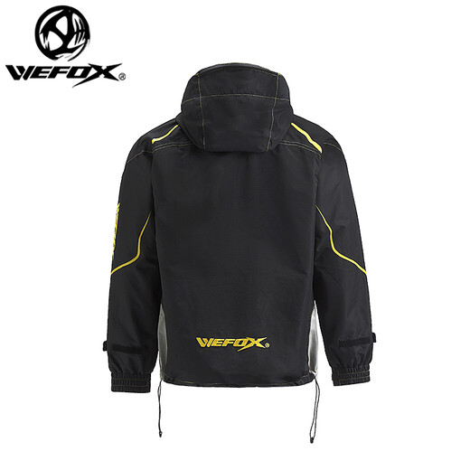 WEFOX Weihu Luya Fishing Suit Outdoor Sea Fishing Jacket Set Rainproof and Windproof Rock Fishing Suit WCX-4008/Black Gold-Ready Stock L