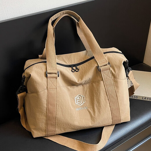 酷奇袋鼠短途旅行包女轻便瑜伽健身包小女士出行便携飞机包出差旅游行李包 灰色