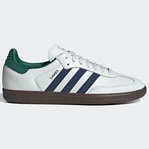 Adidas Clover Shoes Men's Shoes Women's Shoes Summer New SAMBA Low-top Cushioning Sports Shoes Lightweight Breathable Casual Shoes IH4882 White/Green/Dark Blue 40.5