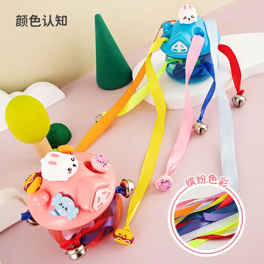 Katio baby thrust music to improve baby auditory development and educational tickling training toys for early education. Blue cute rabbit ribbon thrust music