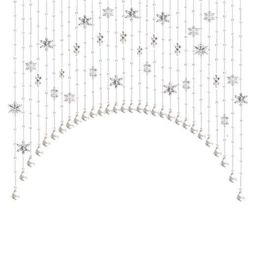 Xiangshangge Crystal Bead Curtain No Punching Bedroom Door Curtain Living Room Partition Porch Aisle Balcony Toilet Bathroom Decoration Hanging Curtain 20 Curved Curtains (Suitable for 0.6-0.8 Meter Width)