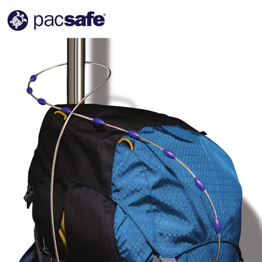 pacsafe钢丝绳锁 防割钢丝捆拉杆箱扎带行李箱固定捆绑带 Wrapsafe可调节绳锁