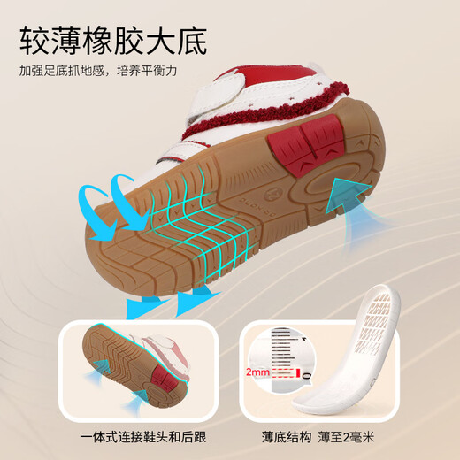 Dr. Jiang Dr. Kong Jiang Jiang's children's shoes 2024 Winter new Magic Patching Soft Bottom Male Babies Step Step Mi/Red 20 Fets About 11.4-11.9
