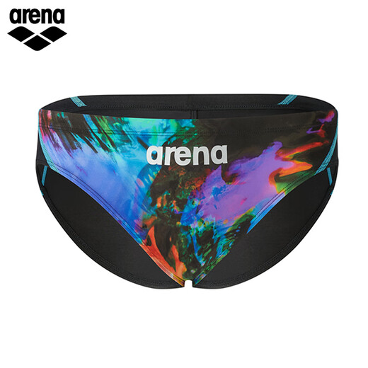 阿瑞娜（arena）男士三角泳裤高端专业竞技游泳裤时尚国际泳联认证 黑色/蓝色（BKBL） L