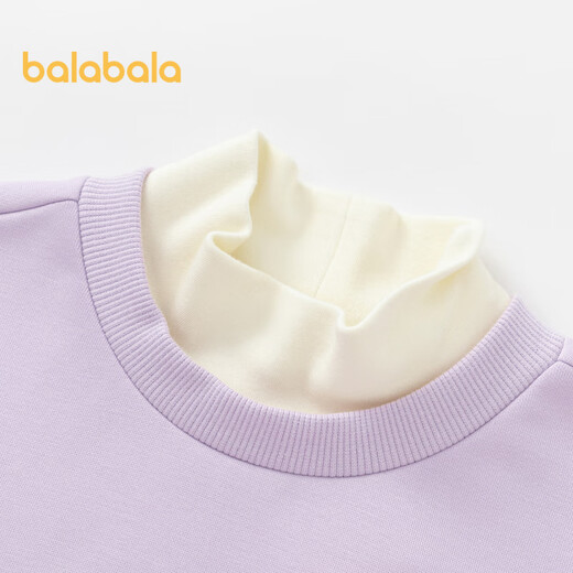 巴拉巴拉男童卫衣儿童秋冬上衣加绒女童高领24121202