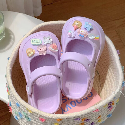 Xianzheyi Kinderschuhen für Mädchen Sommer Neue Lochschuhe Nicht-Schlupf-Kleidung mittelgroß