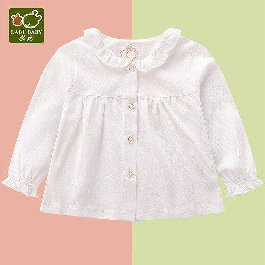 Rabbi spring and autumn children's T-shirt long-sleeved baby shirt girls long-sleeved thin jacket children's clothing off-white 59