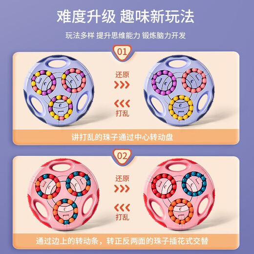 
Intelligence development for primary school students to let children put down their mobile phone Rubik's Cube toys to decompress and relieve stress artifact Children's brain power toys 6-color bead magic plate Rubik's Cube [pink] + Green Hamburger Rubik's Cube