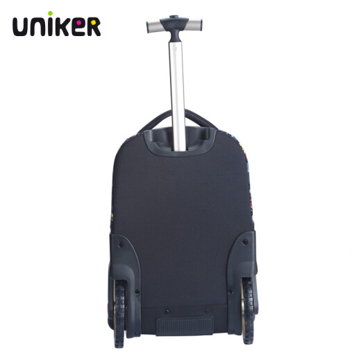 Uniker middle and high school students can climb stairs with large wheels, trendy trolley schoolbags, travel bags, women's luggage, men's luggage bags, gift-giving starry sky blue BW-002D (cannot be carried on the back)