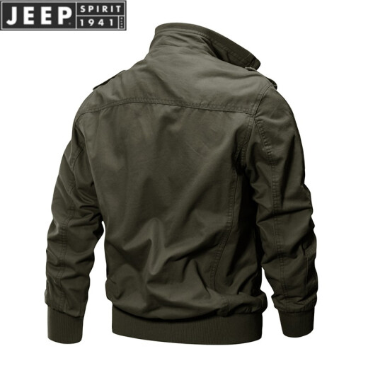 Jeep Spirit2022 Chaqueta de trabajo para hombres de otoño e invierno Flying Flying Casual Chaqueta al aire libre de lavado de gran tamaño Eyección Top 9930 Negro (al aire libre Urban Light) 90-115Jin [Jin equivale a 0.5 kg] sugerido M (Urban Light Outdoor)