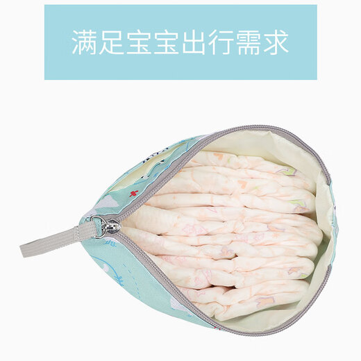 Lamugefei Baby Diaper Bag Stroller Hanging Bag Cartoon Diaper Bag Multifunctional Mother and Baby Storage Bag Small Gift Green Alpaca