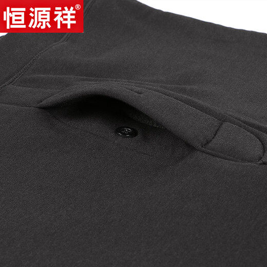 Hengyuanxiang large size down pants, middle-aged and elderly men, plus velvet and thickened warm pants, slim autumn and winter cotton pants, Northeast cold-proof pants