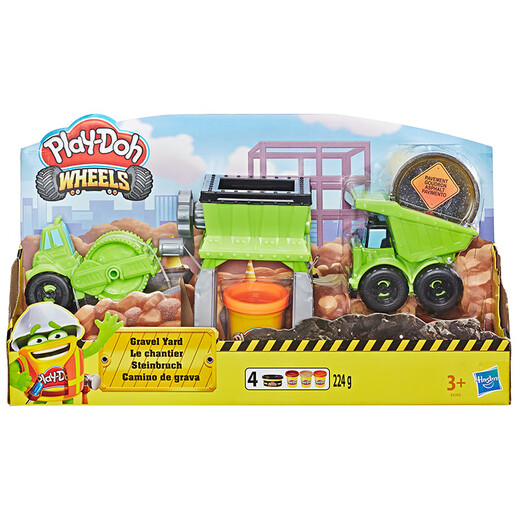 [70% neu] Hasbro farbige Schlamm Plastikine DIY Kinderspielzeugmodell Geschenk Food Grade Natural Weizenmehl Produktion Transport Serie Engineering Fahrzeug Set E4293
