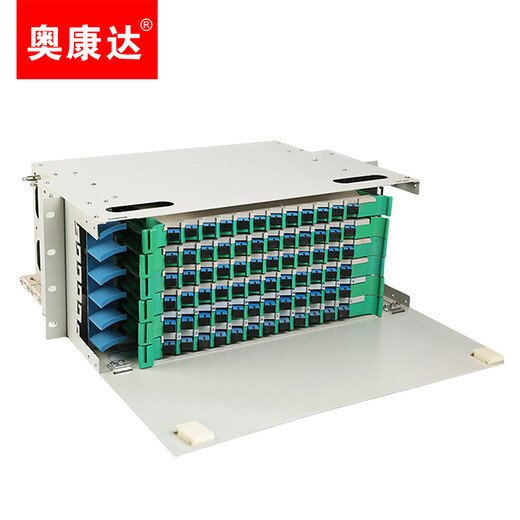 
Okonda Telecom-grade SC FC LC ODF fiber optic distribution frame Single-mode thickened pull-out rack type fiber melting disk terminal box welding disc fiber optic flange 12153C SC72 core 72-port ODF fiber optic distribution frame