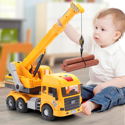 Baolexing large crane crane engineering vehicle children boy toy car crane construction site inertia car excavator model New Year's Day New Year gift