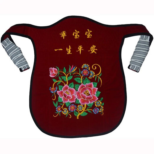 欧培云南传统婴儿背带老式背孩子背带宝宝背扇贵州小孩前抱后背娃被巾 卡通小狗大号夏季薄款 (偏软)[2-
