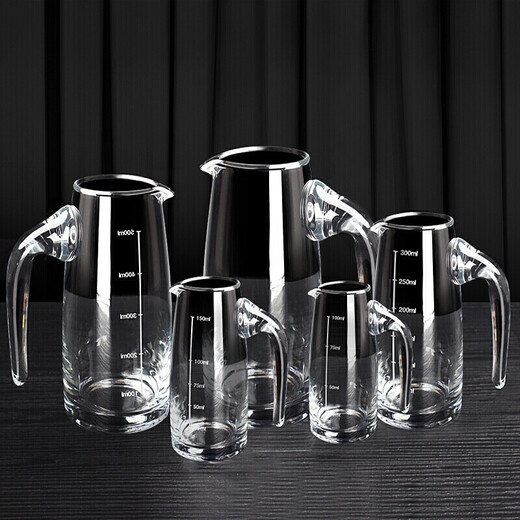 Katav white wine glass dispenser set lead-free crystal glass with graduated wine glass bullet cup Maotai cup spirit glass handmade wine dispenser 1 pot 300ml