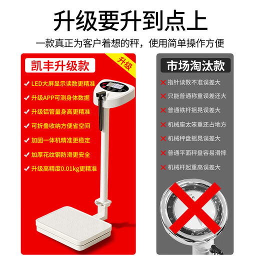 Kaifeng Höhenweilskala Messung Instrument Erwachsener Kinderschule Kindergärtner Krankenhaus Apotheke Pharmazie Hochvorbereitete Ladung Elektronische Skala All-in-One-Maschinen-Weißmodell